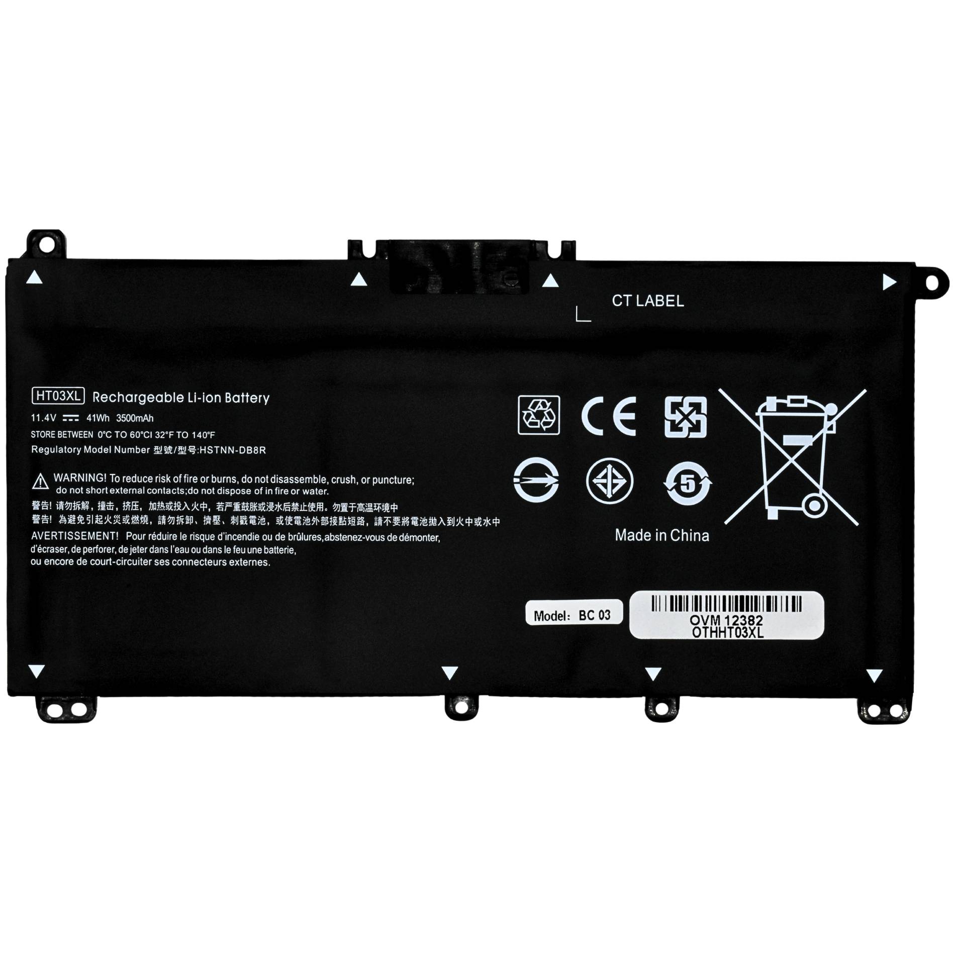 Bateria para Laptop OTHHT03XL OVALTECH Polimero 11.55V 41.9Wh/3630mAh para HP 14-CE 14-CF 14-cm 14-CK 14-DF 14-MA 15-DA 15-CS 15-DB HP 240 245 250 - Bateria para Laptop OTHHT03XL OVALTECH Polimero 11.55V 41.9Wh/3630mAh para HP 14-CE 14-CF 14-cm 14-CK 14-DF 14-MA 15-DA 15-CS 15-DB HP 240 245 250 -